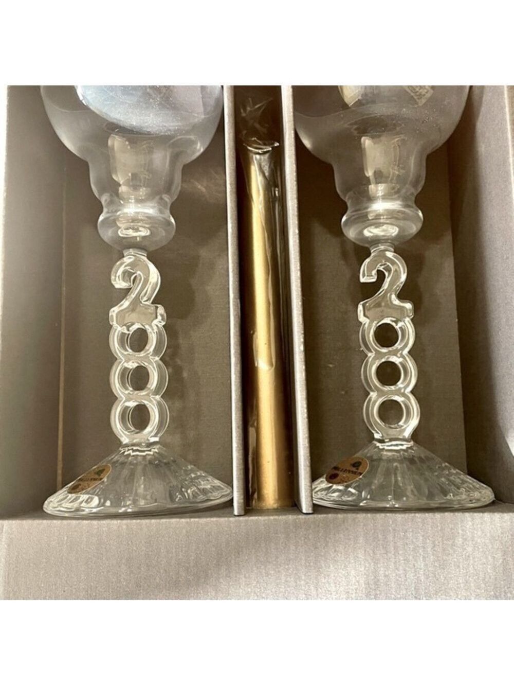 Millennium Candle Holders Y2K 2000 New In Box - Picture 7 of 8